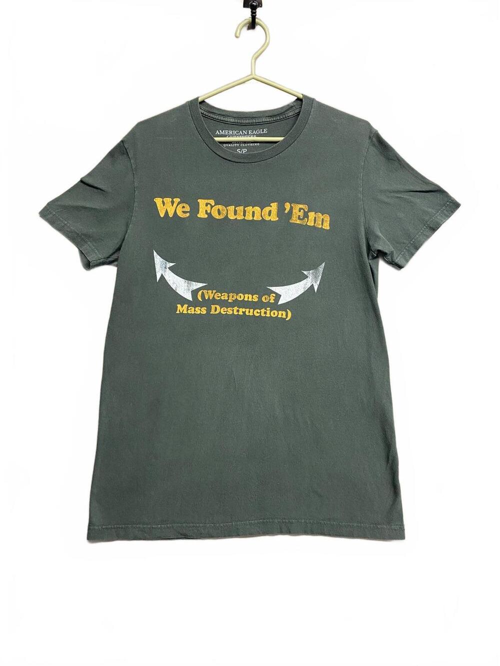 Vtg Y2K American Eagle 'Weapons Of Mass Destruction' Graphic T-Shirt M/W Small